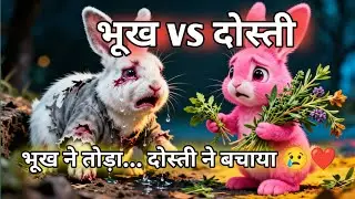 Hungry Rabbit&rsquo;s Painful Story 😢 | True Friendship Saved His Life 🐰❤️ | Emotional Short #Sidhikfx