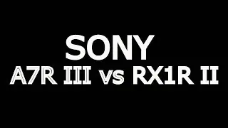 Sony a7R III vs Sony RX1R II