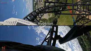 Hyperion (Energylandia) vs Kondaa (Walibi Belgium) Intamin coaster battle 4K UHD