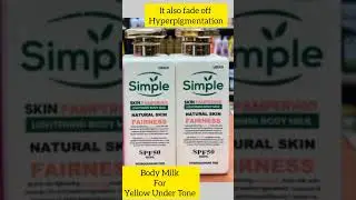 For hyperpigmentation/Body Milk For Yellow Undertone. #shortfeeds #shorts