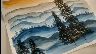 Easy Water Color Landscape for Beginners