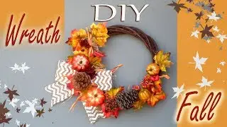 DIY | Dollar Tree Rustic Fall Wreath Easy Fast One Under $5