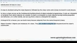 Core Java OOPS Part - 01 | Introduction To Classes in Java