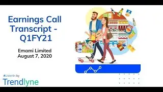 Emami Limited Earnings Call for Q1FY21