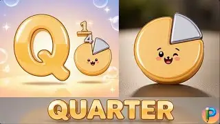 Q Words for Kids | Letter Q Vocabulary: Queen, Quarter, Quail 🪶🛏️ | Cartoon + Real Objects