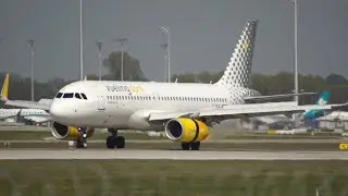 Vueling Airlines Airbus A320-232 EC-MJB Flight VY1814 BCN-MUC arrival at Munich Airport
