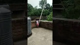 মেঘলা মেঘলা দিনে সারাদিন ছাদে খেলা করছে.. #original #cutebaby #youtube #india