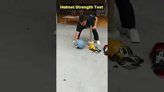 Helmet Strength Test With a Hammer #shorts