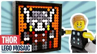 Thor LEGO Mosaic - My Own Custom Mosaic Art (1-Minute Speed Build Video)