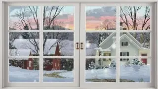 🌨️Watch the snow from my TV window 🌨️🎶 #wallpaper