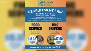 South Carolina school district hiring bus drivers and food staff