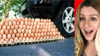 Crushing Crunchy & Soft Things by Car! - EXPERIMENT: CAR VS EGGS