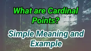 What are Cardinal Points? | Cardinal direction points? | Meaning of cardinal Direction points?