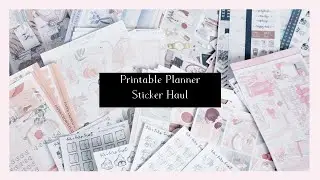Printable Sticker Haul | Print Petticoat Bandit Paper Crown Planner Planner Pixie Co Mr and Mrs Mint