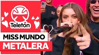&iexcl;VERSI&Oacute;N METALERA! Miss Mundo Ignacia Fern&aacute;ndez cant&oacute; la canci&oacute;n de Telet&oacute;n 2025 a su estilo