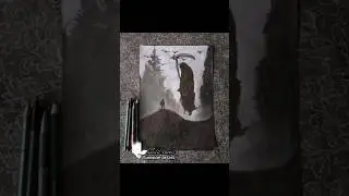 how to draw a dark natural scene... #drawing #art #artartist  #artist #artoftheday #draw #howtodraw