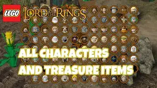 ALL CHARACTERS AND TREASURE ITEMS WITH DLC IN LEGO THE LORD OF THE RINGS!