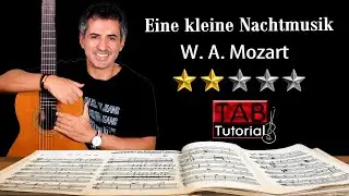 Eine kleine Nachtmusik by Mozart | Fingerstyle Guitar Tutorial + Sheet & Tab