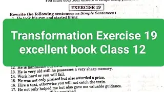 Transformation Exercise 19 From excellent book Class 12 solved by Ramesh sir 