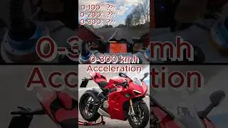 Ducati Panigale V4 &ndash; 0 to 300 km/h Acceleration (HQ-sound)