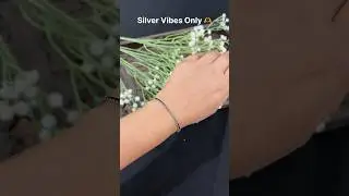 In frame: Bracelet✨ Pure Silver, Stamped with 92.5, DM on Instagram @silver.aura925 #silverjewllery