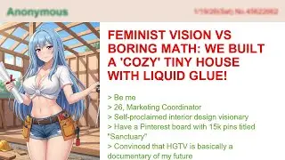Feminist Vision vs Boring Math: We Built A 'Cozy' Tiny House With Liquid Glue!