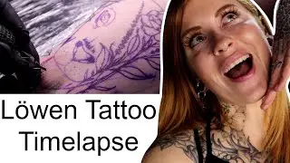 L&ouml;wen Tattoo 🐱 Timelapse 🤍  II Vlog. Nr. 10