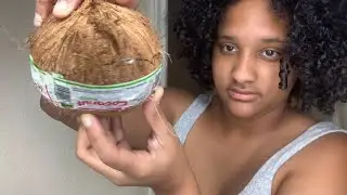 Coconut Water Prepoo 😍🥥💦 | Fine Natural Curly Hair