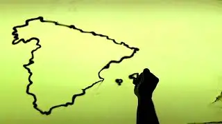 SPAIN Map Sand Art Video, National Anthem of SPAIN