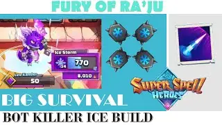 Super Spell Heroes - Ra'ju Ice Storm vs Bot [Hardcore Survival]