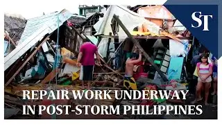 Repair work underway in post-storm Philippines