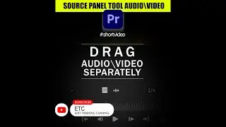 DRAG AUDIO VIDEO SEPARATELY|TIMELINE|ADOBE PREMIERE PRO|#shorts