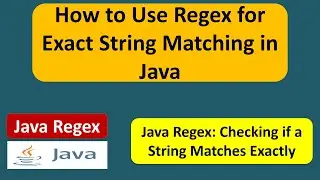 How to Use Regex for Exact String Matching in Java? | Java Regex | Regex in java