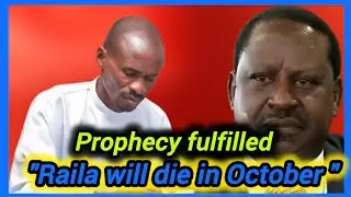 Shocking prophecy of pastor Ezekiel fulfilled after the dead of Raila odinga 