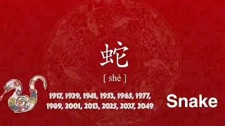Is your Chinese Zodiac Sign 'Snake' + Mandarin Pronunciation 蛇 she