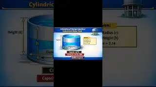 Calculation of Storage Capacity of Cylindrical Water Tank 💧  || Quantity in litre Of Water Tank 💧 ||