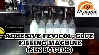 adhesive filling fevicol filling  Glue filling machine six bottle filling machine