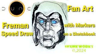 Dune Second Part Fan Art : Freman Ink on Paper #skunkworkz #speedpaint #dunepart2 #denisvilleneuve
