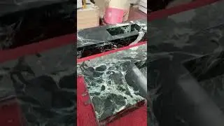 Verde Marble Vanity top integrated with marble sinkCustomized Marble products always supported cus