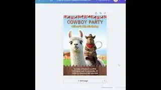 Cowboy Capybara Birthday Invitation