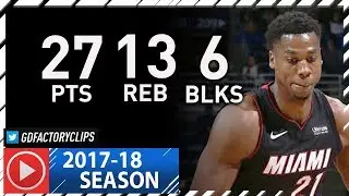 Hassan Whiteside Full Highlights vs Bucks (2018.01.17) - 27 Pts, 13 Reb, 6 Blocks!