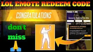 LOL EMOTE REDEEM CODE FREE FIRE TODAY 😱 |TODAY REDEEM CODE | FREE FIRE REDEEM CODE TODAY | LOL EMOTE