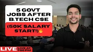 5 Govt Jobs After B.Tech CSE !