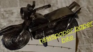 Newspaper bike #diy #craft #beautful #art #newspaper #bike 