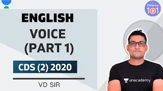 Voice | Part - 1| English | CDS(2) 2020 | VD Sir