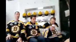 Boston Bruins Zdeno Chara, Patrice Bergeron, Tim Thomas at the NHL Store
