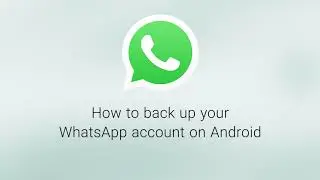 How to Backup your Account on Android | WhatsApp