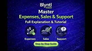 Master Expenses, Sales & Support | Full Tutorial (Blyntl NABZZ)