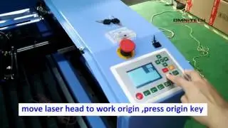 How set laser head auto move work origin postion for mass producing