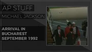Michael Jackson Bucharest Arrival 1992 AP Archive